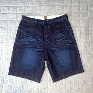 PRPS Goods & Co. Bermuda Button Fly Denim Jean Shorts Size 32